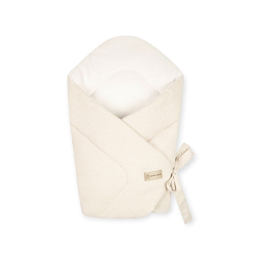 Babyhörnchen Baumwolle kariert – Puckdecke & Einschlagdecke